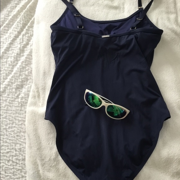 SOLD! Calvin Klein Navy/White Monogram  1 Pc Swim - Picture 2 of 3